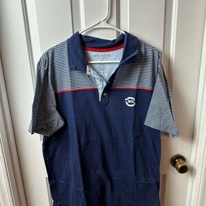 Rocawear Navy and White Men's Polo Shirt